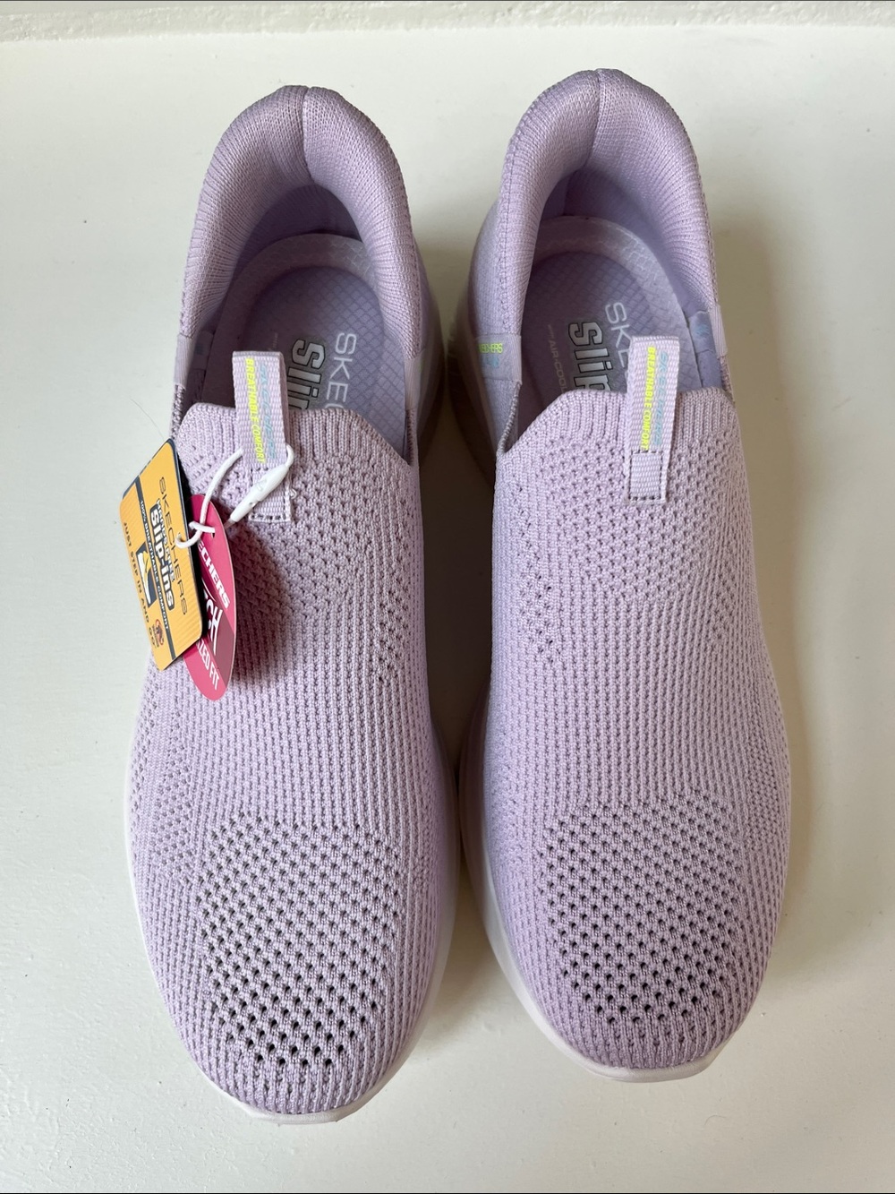 Skechers Women's Slip-On Stretch Knit Sneakers - Light Purple - Picture 2 of 12